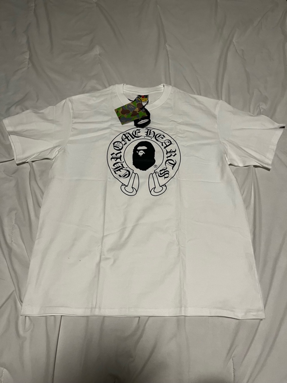 Chrome Hearts x Bape White Short-Sleeve Graphic Tee